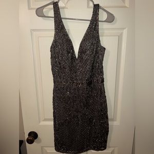 Primavera mini rhinestone dress, size 8